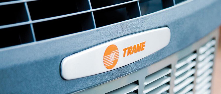 Trane air conditioning unit up close