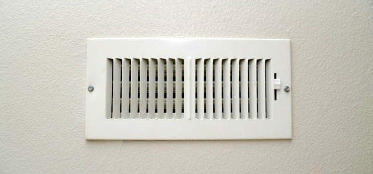 Air vent inside a room on the wall
