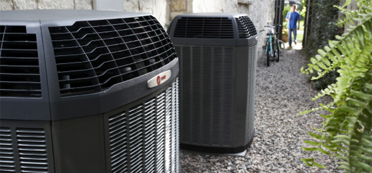 Air conditioning units outside