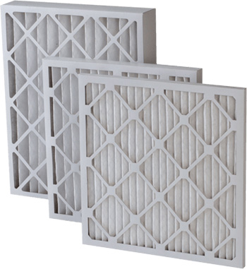 Three different sized air conditioning filters